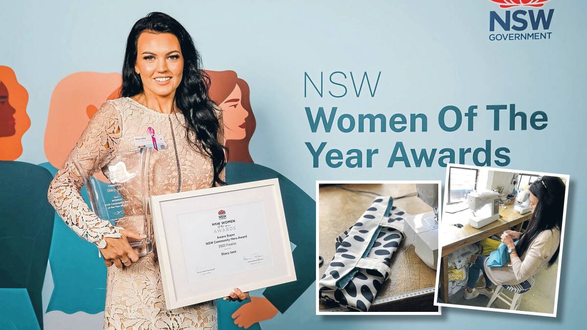 Practical support: Stacy Jane received the Community Hero award at the NSW Women of the Year Awards
