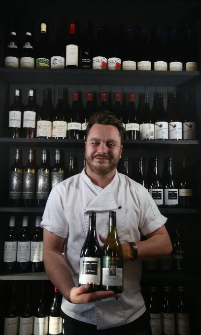 Chef Simon Evans has trawled South Coast and Southern Highlands wineries for their best local drops. Picture: Robert Peet.