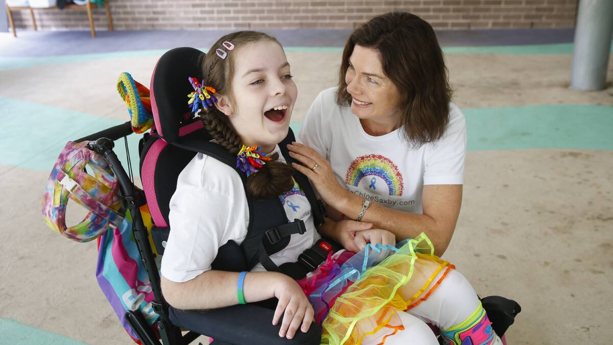 'She had a great smile': Chloe pictured with her mum, Nyree Saxby.