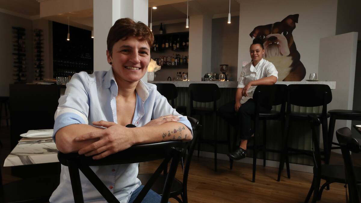 Maria Luciani and chef Keana Lufe inside the new K'malu restaurant on the Keira Street site previously occupied by Caveau. Photos: Robert Peet