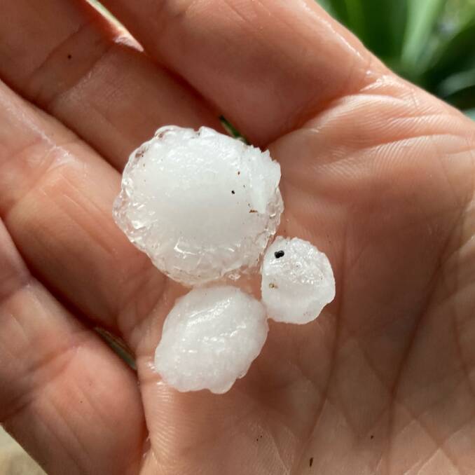 Northern Illawarra pelted with hail as storm rolls in