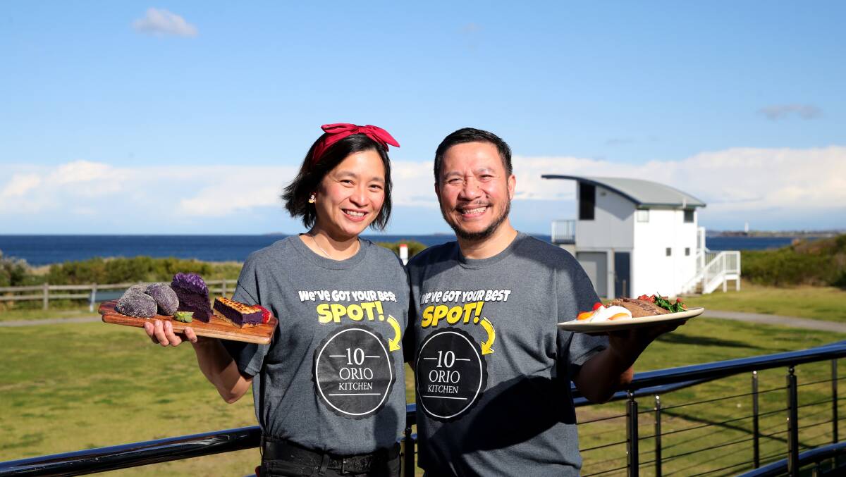 Towradgi Beach Eatery owners Jennibey and Donald Tenorio. The cafe is located inside Towradgi Surf Life Saving Club on Murranar Road. Picture by Sylvia Liber