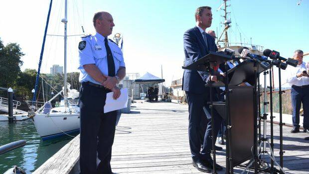 Australian Federal Police acting Deputy Commissioner Neil Gaughan and Justice Minister Michael Keenan announce Australia's biggest cocaine seizure. Photo: Nick Moir
