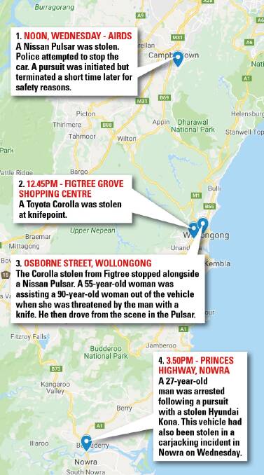 Wollongong women targeted in whopper carjacking spree