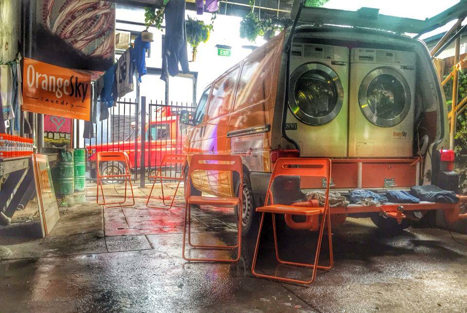The Orange Sky Laundry van. Photo: Facebook