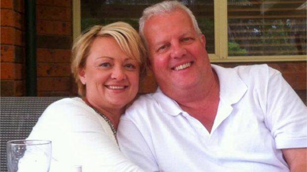 Julie Bullock, pictured with her husband Darren, was killed while driving her twins to school. Photo: Facebook

