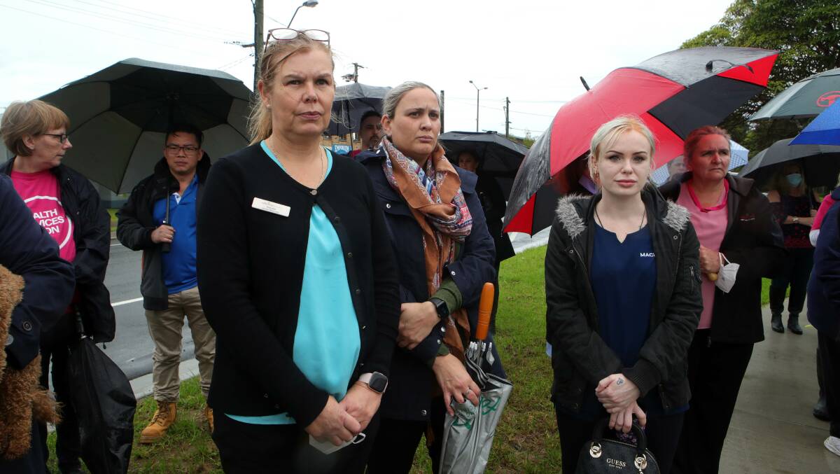 Workers attended a rally at JJ Kelly Park in May to voice their concerns over the lack of government action on the aged care crisis. Picture by Sylvia Liber