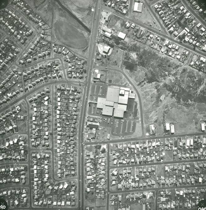 An Aerial view of Warilla Grove in 1972, three years after it opened.