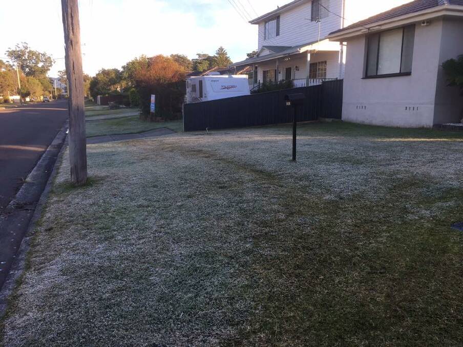 First frost of the year this morning at Oak Flats -0.8 at 7am. Photo: Dave Loach‎