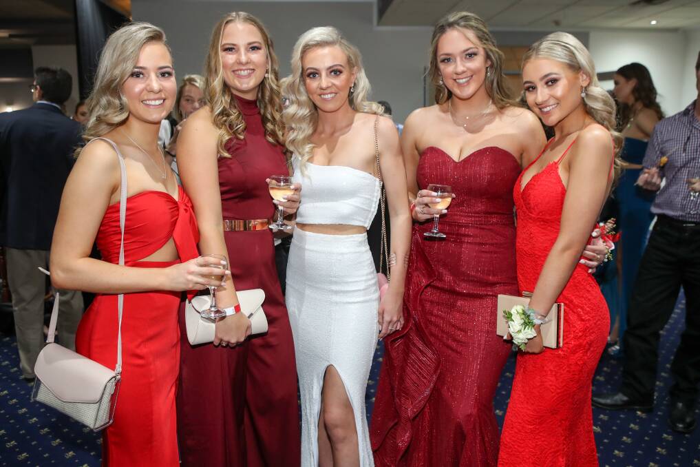 Students from St Mary's Star of the Sea College at their formal celebrations at the Fraternity Club in Fairy Meadow. 