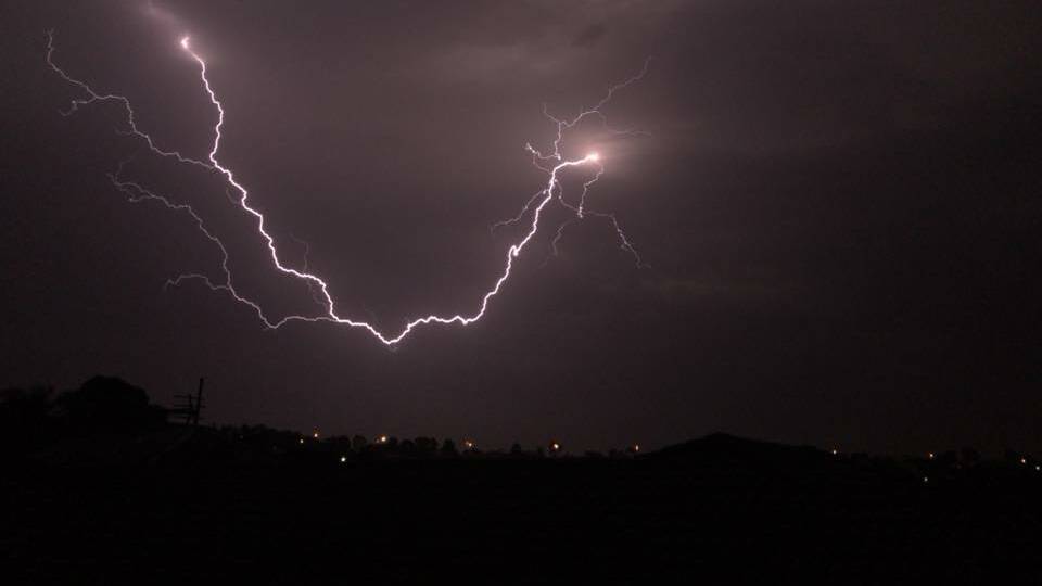 Lightning over the Illawarra on Friday night. Photo: Erin Louise