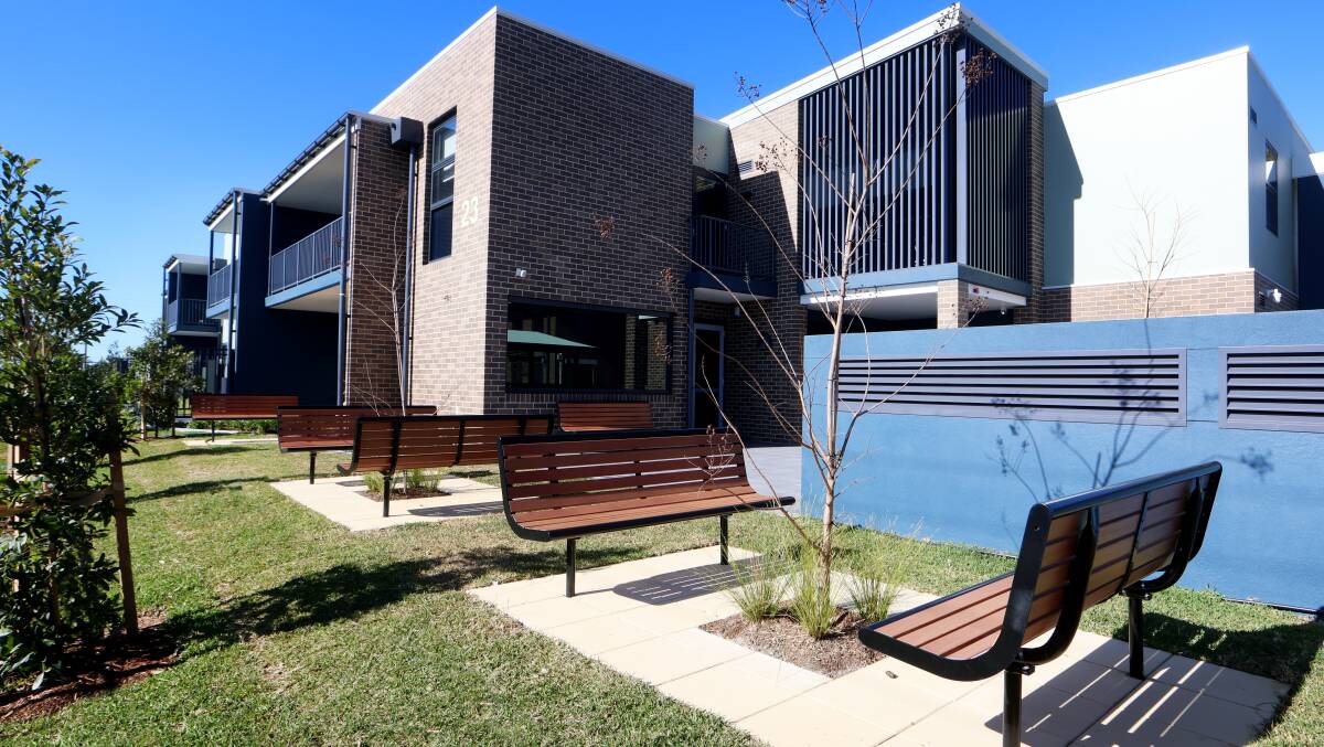 The outside of the a new social housing complex in Warilla. Picture by Sylvia Liber