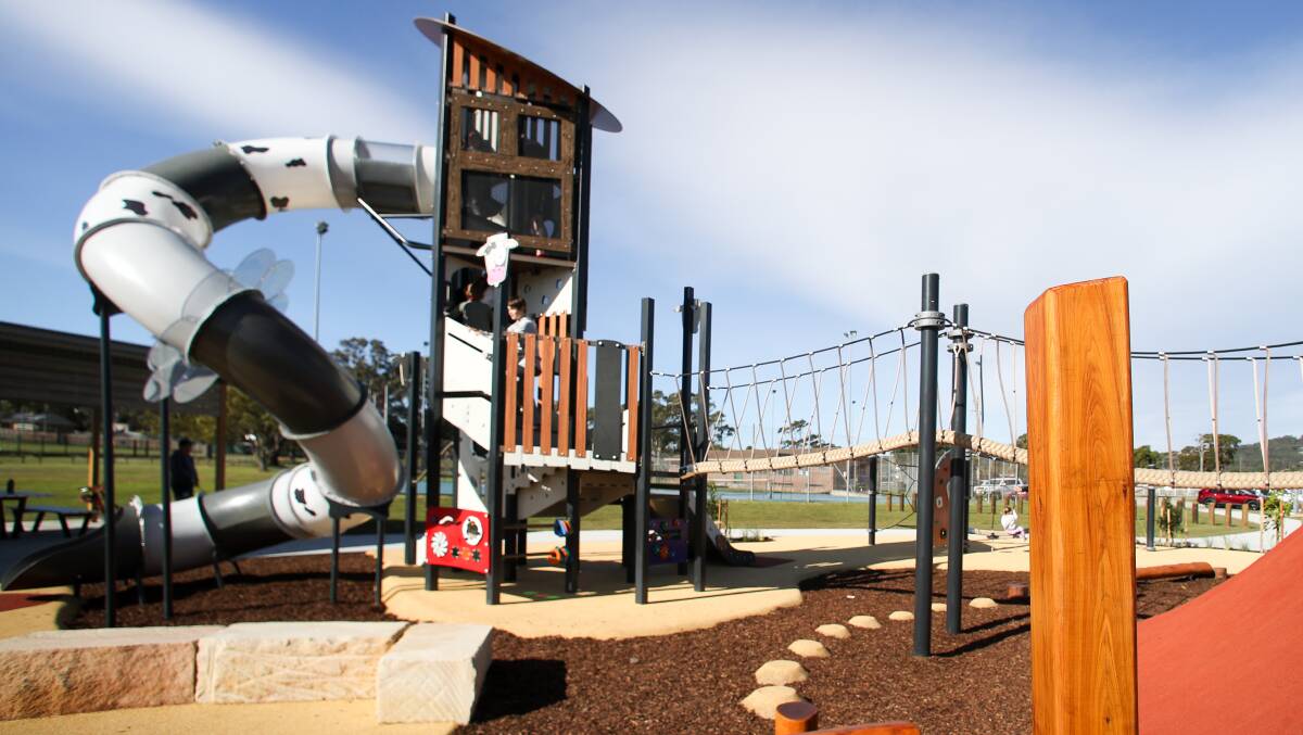The new playground equipment in McDonald Park, Albion Park Rail. Photos: Adam McLean