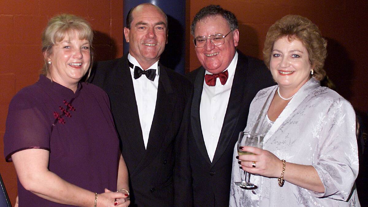 From left: Robyn and Danny Robinson with Peter and Judy Newell at a Steelers presentation night at the WEC in 1998.