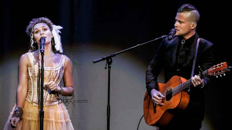 Performing with husband and musician Brandon Robert Young.
