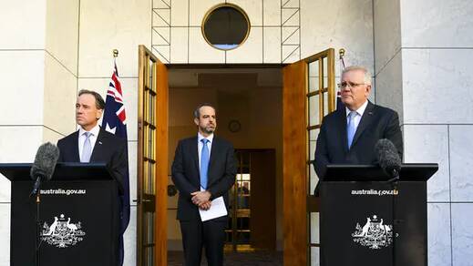 Public confidence in the Coalition government and the prime minister has dropped due to the vaccine rollout. Photo: Lukas Coch/AAP 