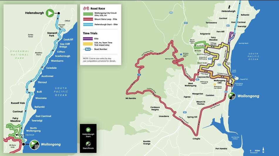 Race zone: The 2022 UCI world championships course.