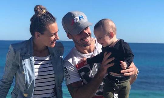 Govers with his wife Nicki Galke and baby son. Photo: Instagram
