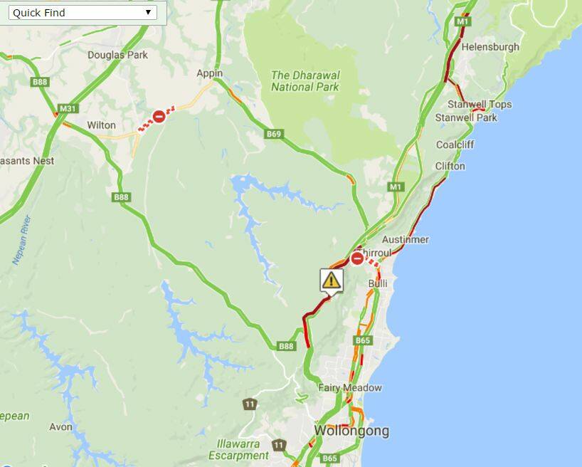 Bulli Pass closure: Mount Ousley truck crash left motorists with no way out