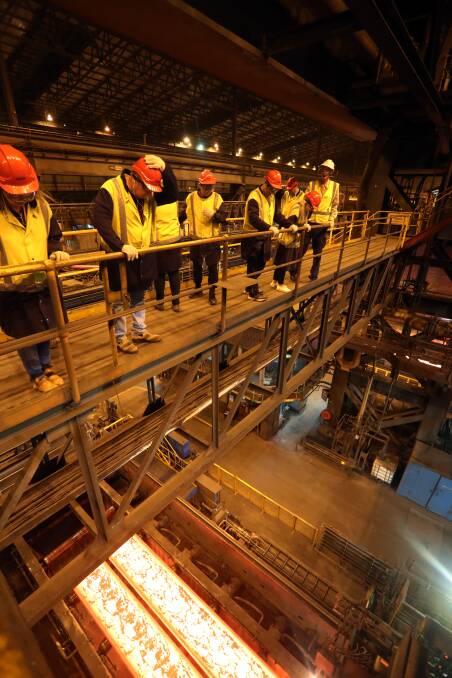 Subscribers from the Mercury experienced the first of the new night tours of the steelworks on Thursday. Pictures: Robert Peet 