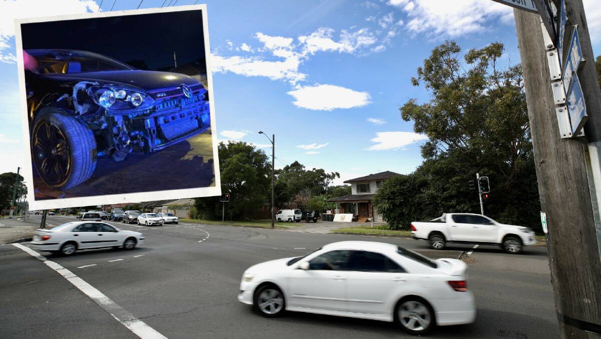 A police vehicle and a civilian car crashed at the intersection of Farmborough Road and the Princes Highway on Saturday, May 1. Picture: Adam McLean. Inset: Supplied.