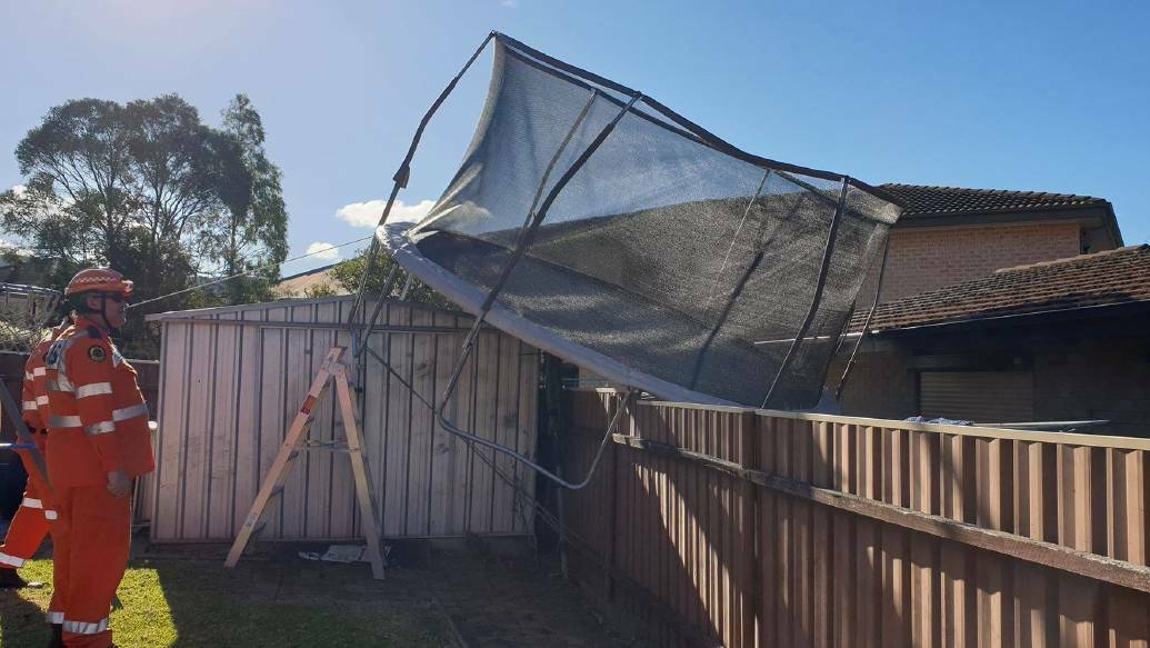 Illawarra residents should secure their trampolines, with wild winds forecast to hit on Saturday morning. Photo: SES