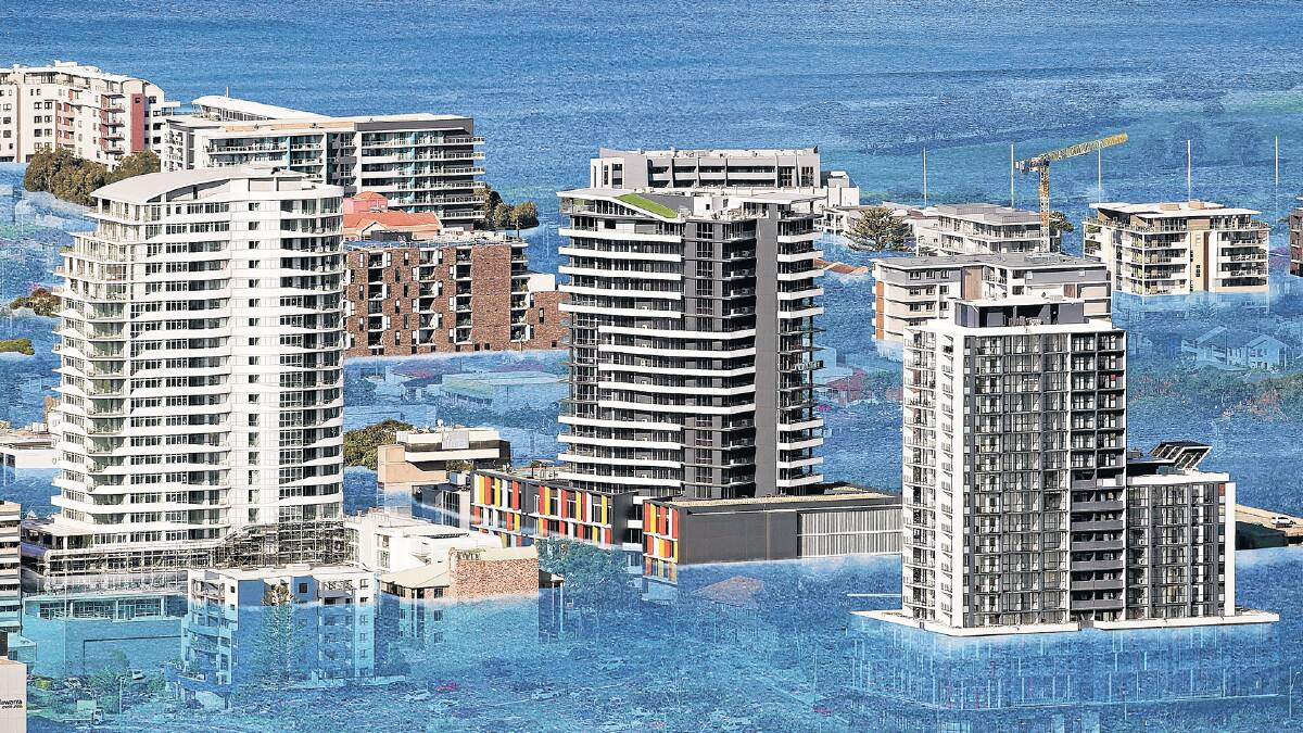 The Wollongong CBD could end up underwater in a climate plan being considered by council. 