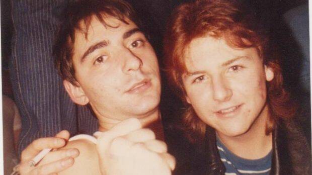 Uni buddies Mark Dapin (at left) and Graham Caveney in the mid-1980s. Photo: Supplied
