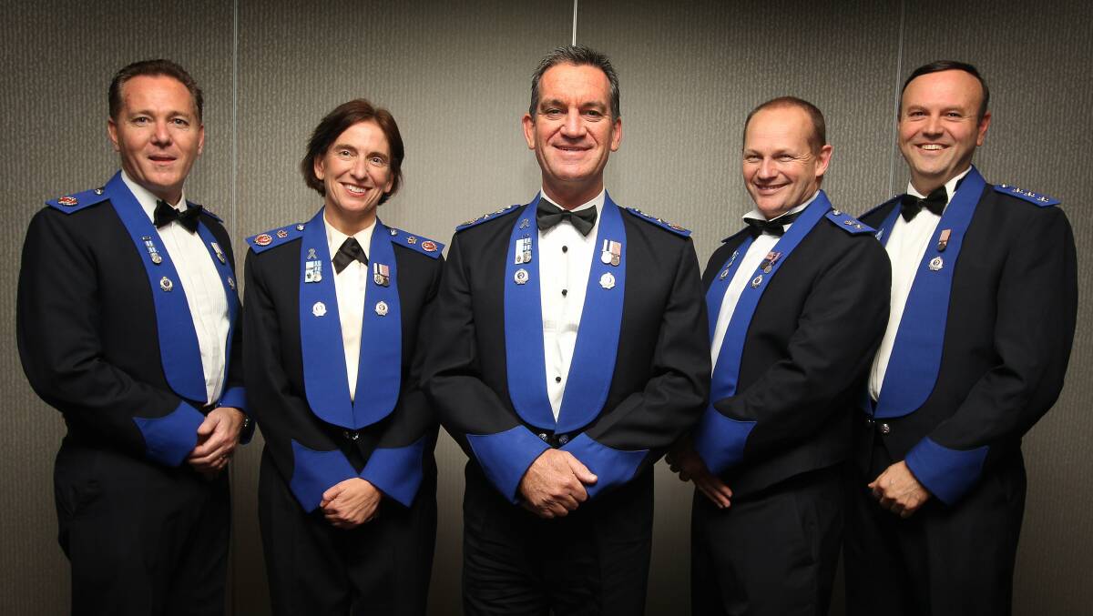 In 2012, Assistant Commissioner Michael Fuller, Deputy Commissioner Catherine Burn, Police Commissioner Andrew Scipione and Superintendent Wayne Starling. 