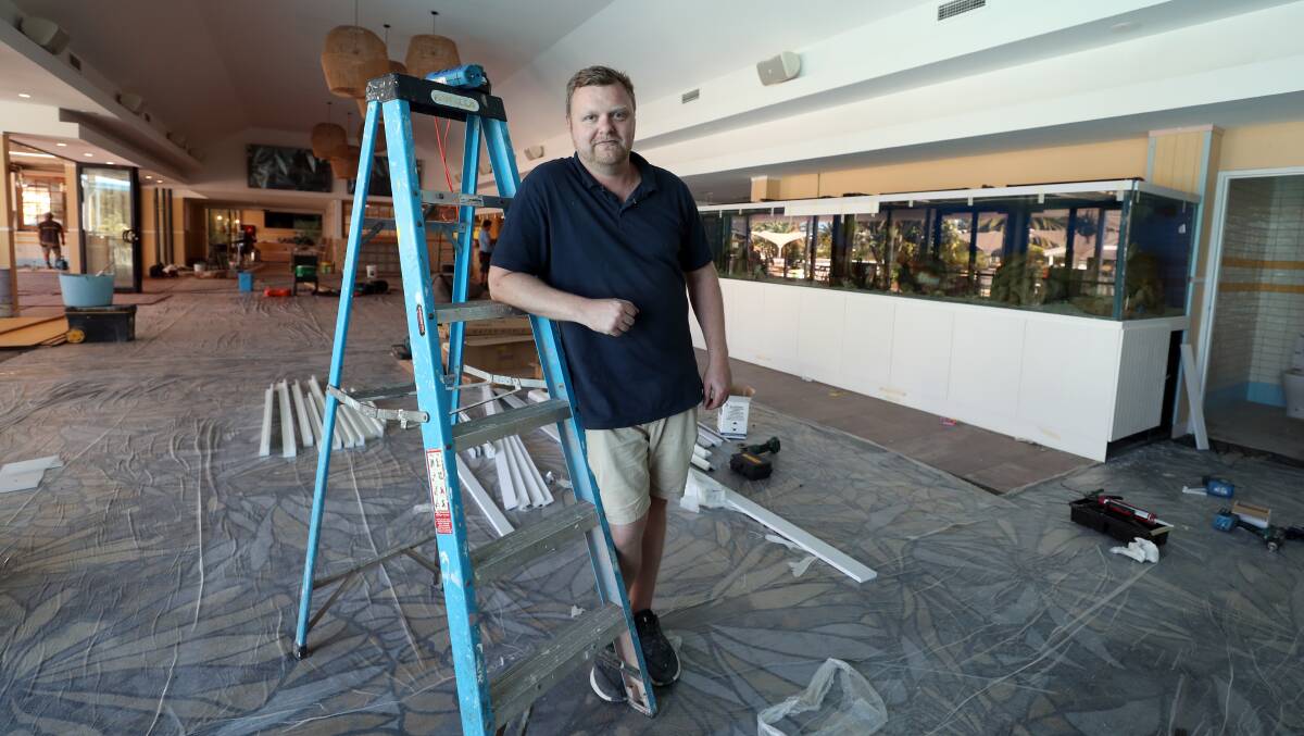 Venue manager Adrian Hall in the bistro dining area of the Towradgi Beach Hotel . Picture: Robert Peet