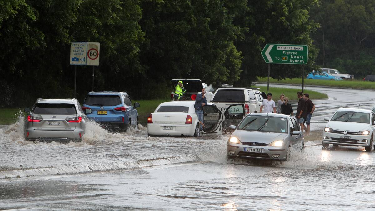 Flooded roads during last weekend's deluge. Photo: Sylvia Liber
