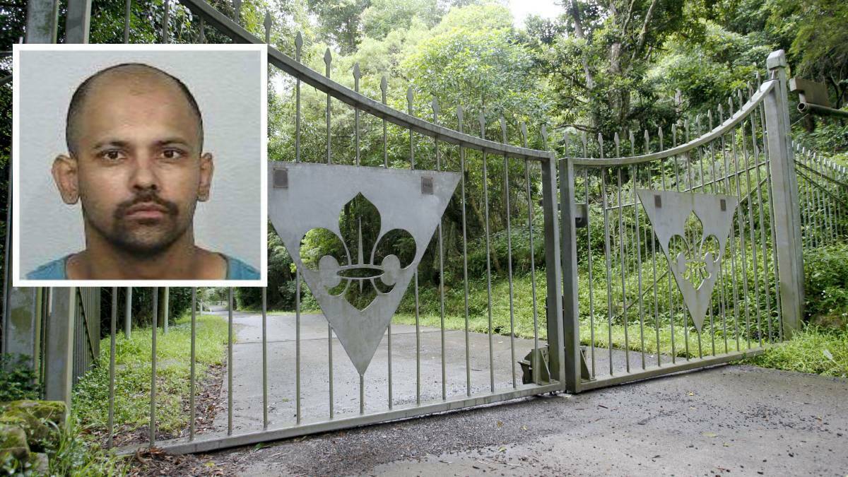 Maximum security: Sunjay Dayal (inset) and the Mount Keira Scout Camp from where he absconded while on day work release.