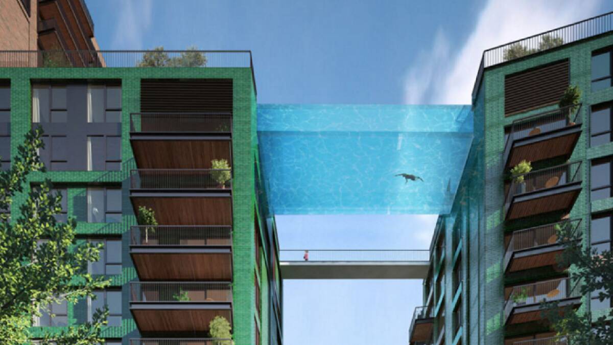 The pool will be completely transparent. Photo: Artist’s impression

