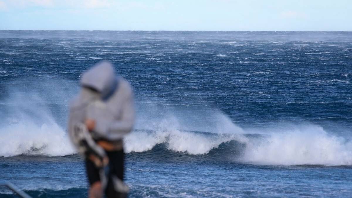 Strong wind whip up the ocean off Towradgi Beach. File photo: Adam McLean