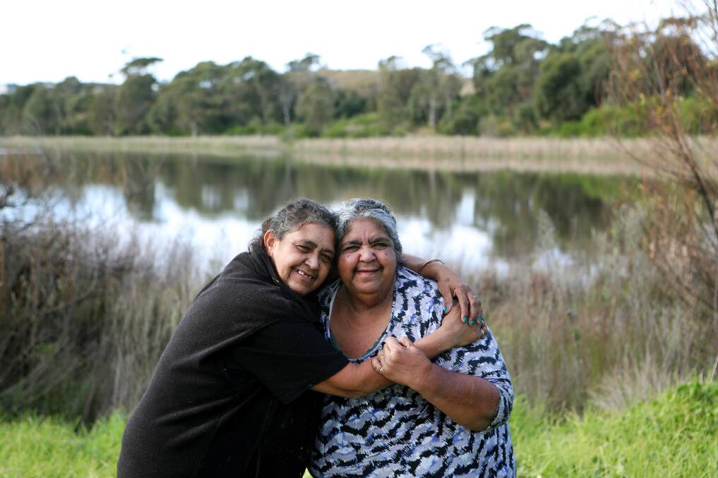 Kemblawarra sisters Aunty Narelle Thomas, left, and Aunty Lorraine Brown tended to Coomaditchie for years. Photo: Sylvia Liber