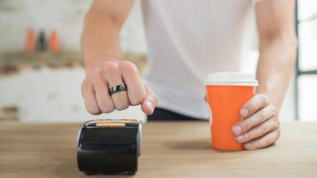 You can use payment rings such as the "Halo" ring from Bankwest anywhere that you can tap a credit or debit card. 
