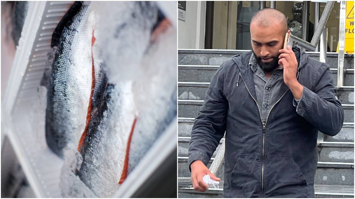 Sydney delivery driver Mohammad Ghani leaves Wollongong courthouse on Friday after being fined for stealing salmon from his employer. 