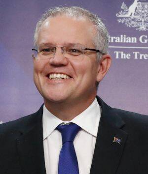 Treasurer Scott Morrison has praised the Victorian Labor government's newly announced trial of a "shared ownership" model for housing.  Photo: Alex Ellinghausen
