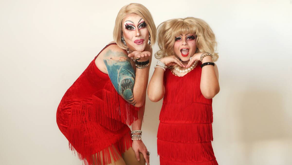 Jackaranda with Wollongong drag queen Roxee Horror. 