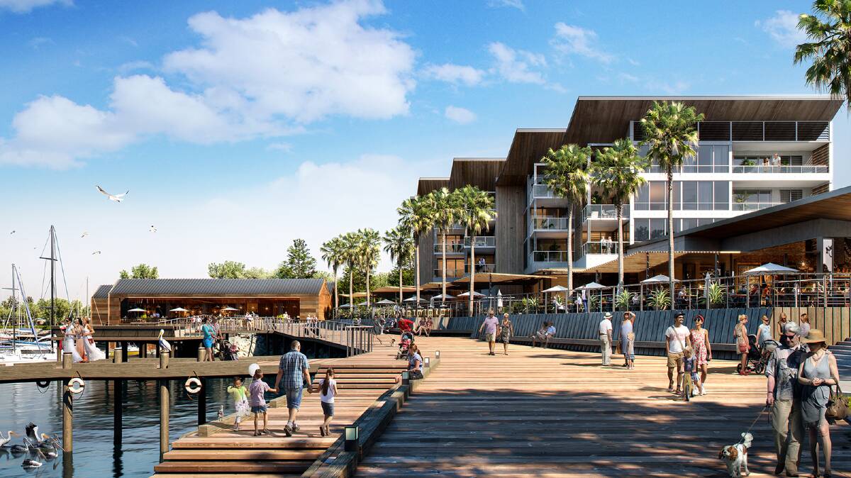 An artist's impression of The Waterfront, Shell Cove.
