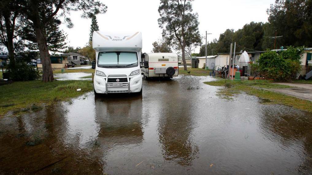 Stormwaters at Jettys By The Lake Caravan Park in Windang in 2016.
