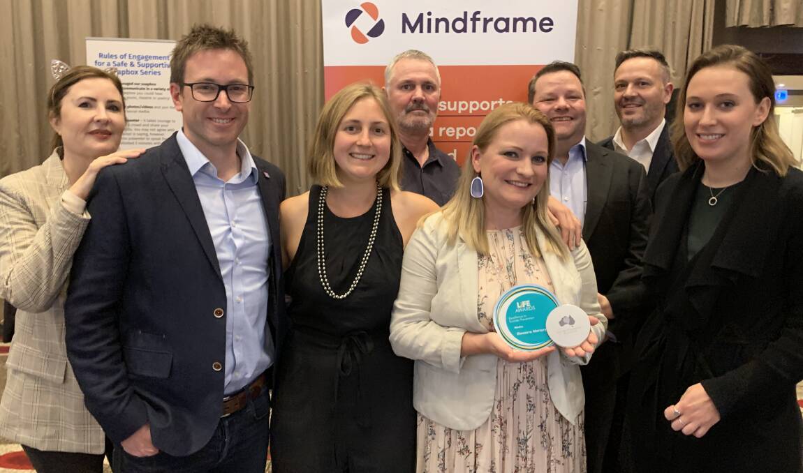 Carrie Lumby, Alex Hains, Emma Paterson and Bruce McMillan from the Collaborative, Lisa Wachsmuth and Julian O'Brien from the Mercury and Marc Bryant and Ashley Argoon from Mindframe.