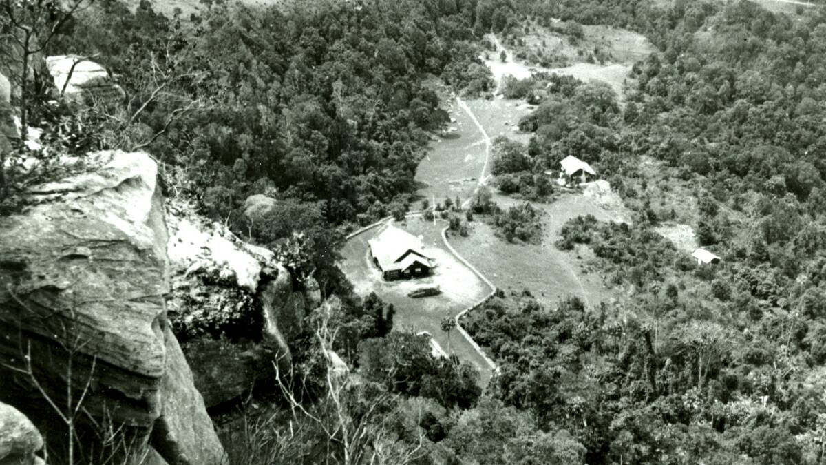 Mount Keira Scout Camp in the '50s. The building in the centre is The Lodge. Picture from the collections of Wollongong City Library and Illawarra Historical Society