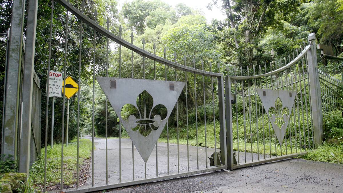 The David Walsh Memorial Gates at the Mount Keira Scout Camp.