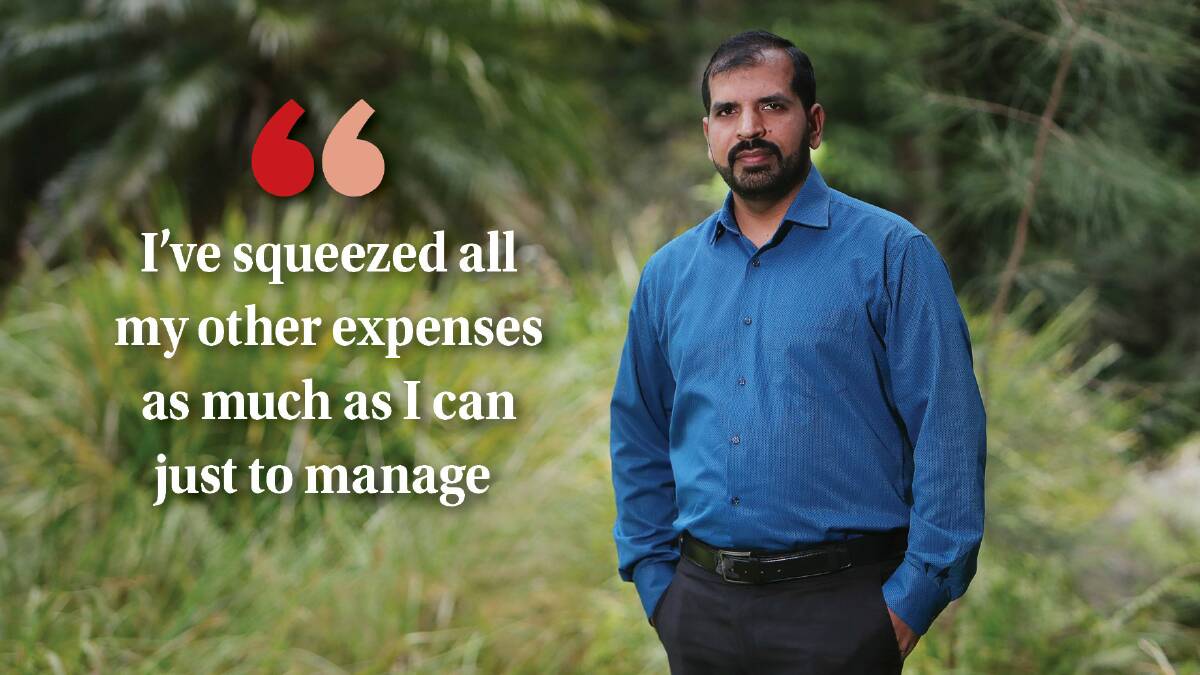 University of Wollongong PhD student Muhammad Sarwar is impacted by surging rents, but low vacancy rates in a competitive market make finding somewhere else almost impossible. Picture by Sylvia Liber.