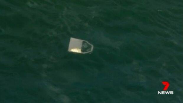 Debris seen floating in the river where the sea plane went down.  Photo: SEVEN NEWS
