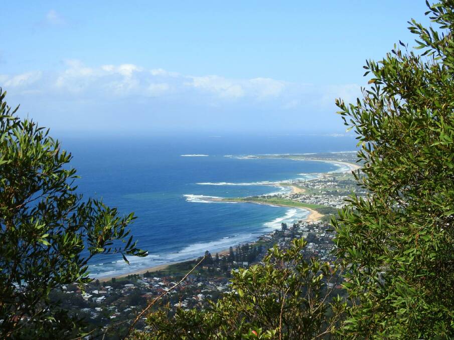 The magnificent view of the Illawarra coastline. Photo: Bushwalk the Gong
