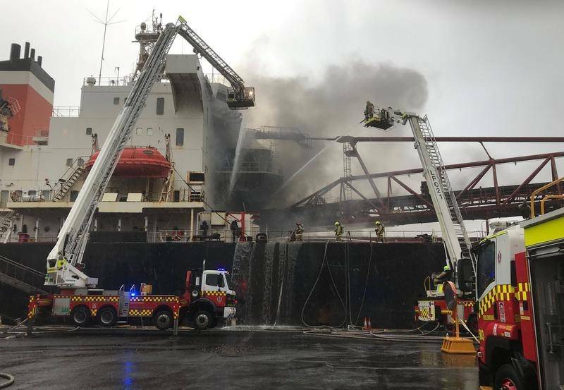 NSW Fire & Rescue spokesman Norman Buckley said a fire in a ship hold was the "most difficult" a firefighter will battle in their career.