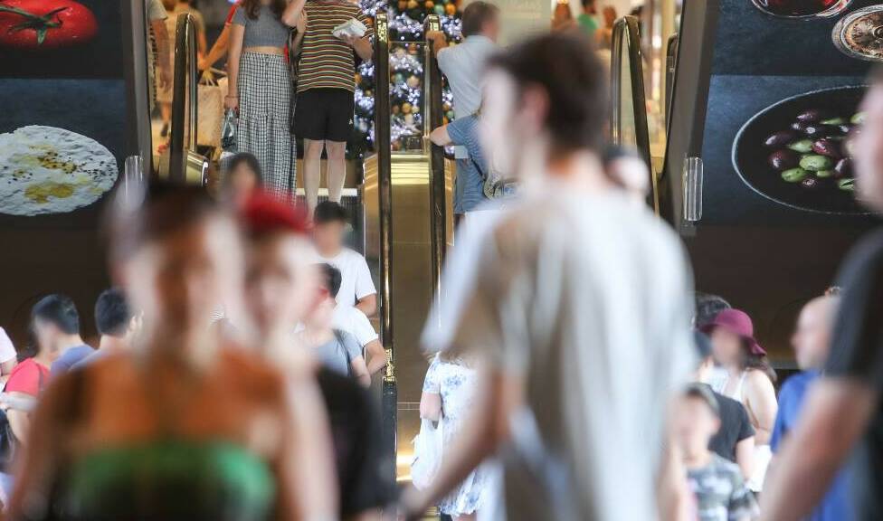 Shoppers in Wollongong's Crown Street Mall. Picture by Adam McLean