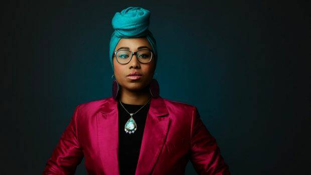 Yassmin Abdel-Magied: 'Before Anzac Day I was knocking back corporate gigs left, right and centre, but now the only ones that are coming in are from overseas,' she says. Photo: Kristoffer Paulsen
